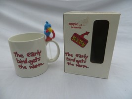 Vintage 1980s Applause Early Bird Get The Worn Coffee Mug Stir Stix Nos - $18.46