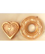 Lot/2 Copper Tone Aluminum Jello, Cake Mold Bundt Pans Wall Hangings Vin... - $19.75