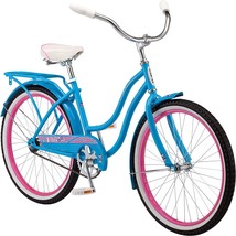 Schwinn Baywood Cruiser Bike, Featuring Steel Step-Through Frame, Bright Blue - £302.73 GBP