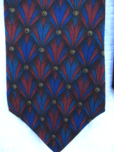 Alexander Julian Colours All Silk Tie Art Deco Motif Made in Costa Rica ... - £15.12 GBP