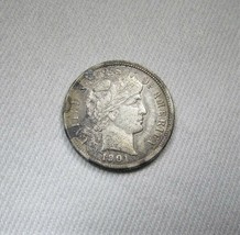 1901-O Silver Barber Dime Coin AH526 - £250.39 GBP