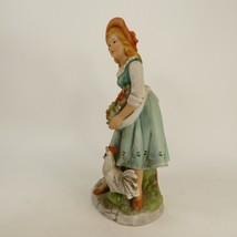 HOMCO Home Interiors, Girl Figurine With A Chicken And Fruit In Apron  SFJH3 - £3.12 GBP