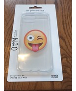 On The Move Essential ~Clear Case Tongue Out Winky Face Emoji iPhone 6 &amp;... - $110.03 MXN