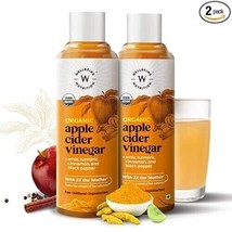 Wellbeing Nutrition USDA Organic Apple Cider Vinegar Unfiltered 500 ml x 2 - £35.50 GBP