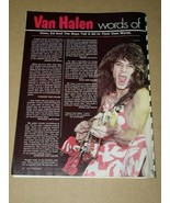 Eddie Van Halen Hit Parader Magazine Photo Vintage 1985 - $372.45 MXN