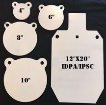 12x20 IDPA/IPSC, 10in, 8in, 6in, 4in. Gongs 3/8in AR500 Steel Shooting T... - £147.95 GBP