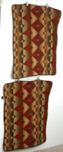 Pair Croscill Pillow Cover Cases Shams Chenille Standard 27X21&quot; Santa Fe Rust SW - £27.90 GBP