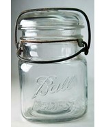Old Ball Eclipse 1-Pt Clear Glass Canning Jar Squared Shape # 2 - £3.93 GBP