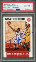 2015-16 NBA Hoops #26 Tim Hardaway Jr. Signed Card AUTO 10 PSA Slabbed Hawks - $79.99