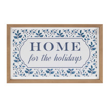 Framed Home for the Holidays Sign 15.5&quot;L - $982.13 MXN
