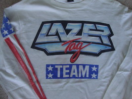 Vtg 80s Lazer Tag USA 1986 Team gun game long sleeve t shirt M - $79.19