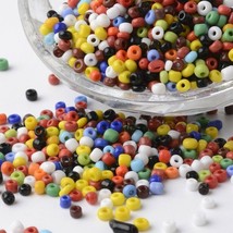 1300 Assorted Glass Seed Beads 8/0 2.5mm to 3.5mm Wholesale Beads BULK - £3.60 GBP