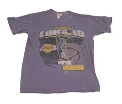 Vintage Magic Johnson Lakers Tee Sz L NBA Hardwood Classics Purple Shirt image 2