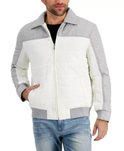 Alfani Men&#39;s Colorblocked Jacket in Winter Ivory-Size 2XL - £31.78 GBP