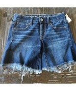 Size 0 American Eagle Outfitters Denim Blue Jean Cut Off Shorts 360 Stre... - £17.32 GBP