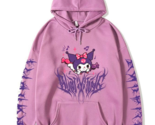 S Plum Kuromi Harajuku Gothic Kawaii Hoodie Pullover Sweatshirt Hello Kitty - £23.45 GBP