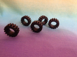 LEGO Lot of 5 Small Rubber Car Tires Parts Pieces - $1.92