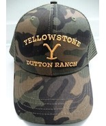 Yellowstone Tv Show Logo Dutton Ranch Licensed Trucker Camouflage Camo Hat - £15.72 GBP