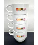 Vintage Set of 4 America Runs on Dunkin Donuts 2007 Stackable Large Coff... - $58.32 CAD