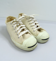 Vintage Converse Jack Purcell USA Made Canvas Men Size 5 Sneakers Shoes Retro OX - £75.89 GBP