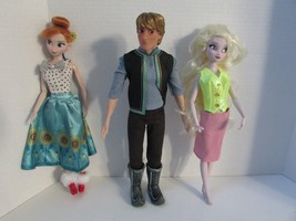 Disney Frozen Dolls 11-12&quot; Anna Elsa &amp; Kristoff - £18.98 GBP