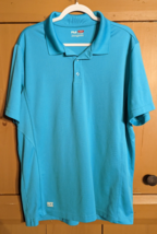 FILA Sport Golf Athletic Fit Turquoise Blue Mens Size XL Polo Shirt Short Sleeve - £10.78 GBP