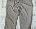 Ann Taylor Stone Tan Cropped Pants Size 14 Curvy Fit  Notched hems - $25.59