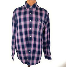 Tommy Bahama Make Life One Long Weekend Long Sleeve Button Shirt Purple ... - £19.43 GBP