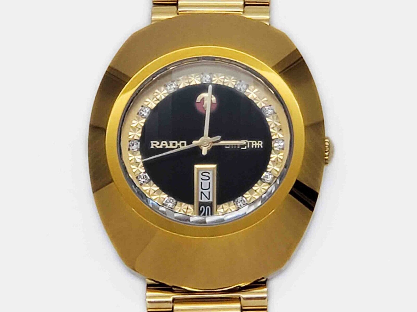Rado Diastar Original Watch 35mm Case Gold Tone Stainless Steel #R12413583 + Box - $1,000.00