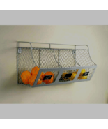 New Wall Storage Bin in Distressed Chicken Wire Metal -SALE - $65.64 CAD