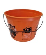 Vintage 1960s Halloween Candy Trick or Treat Bucket Pail Plastic RARE Me... - $60.91 CAD