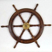 Nauticalmart 30&quot; Ship Wheel Wooden Pirate Boat Nautical Fishing - £78.89 GBP