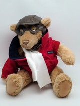 Bearon Von Oops Lands End Gund Teddy Bear Aviator Plush Explorer Bear - £35.17 GBP