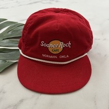 Vintage 80s Sooner Hard Rock Oklahoma Corduroy Hat One Size Red Embroidered - $470.96 MXN