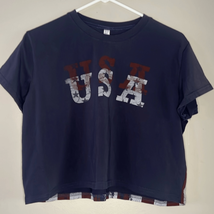 Calhoun USA, graphic crop shirt size large - $9.80
