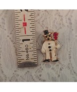 Vintage Enamel Snowman Brooch or Pin for Winter or Christmas FREE SHIPPING - £7.46 GBP