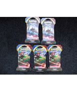 Pokemon Trading Card Game: Sword and Shield Sleeved Booster Pack-Lot of 5 - $69.18 CAD