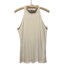 Boston Proper White Rib Top Tee Sleeveless Cut In Sleeve Stretch SOFT NWT - $25.00