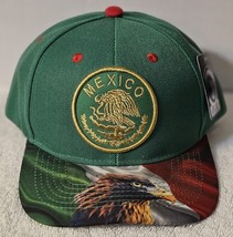 Mexico Mexican Flag Eagle Bird Snake Snapback Baseball Cap Hat ( Green ) - £13.52 GBP