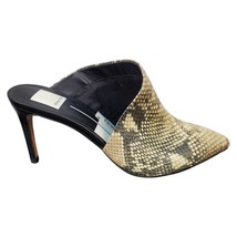 Dolce Vita Stiletto Sandals Womens 6.5 Tan Black Snakeskin Pointed Toe Slip On - £37.62 GBP