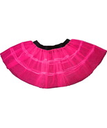 Neon Hot pink v stripe tulle tutu skirt petticoat punk dance fancy costu... - $9.99