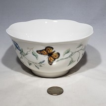 Lenox Butterfly Meadow Rice Bowl Monarch Bee Laurie Le Luyer Scalloped Rim - $12.95