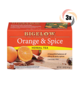 3x Boxes Bigelow Orange &amp; Spice Herbal Tea | 20 Pouches Per Box | 1.50oz - $20.21