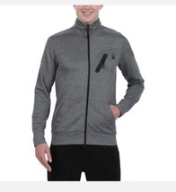 Spyder Men&#39;s Full Double Zip Sweater Fleece Jacket, Gray, Size XL - £22.04 GBP