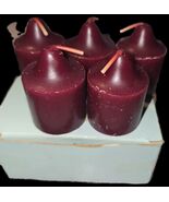 Partylite V0628- 5 Raspberry Mulberry Votive Candles, Bell Top, New in Box - $8.75