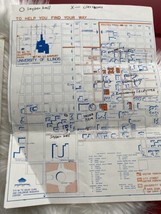Vintage University Of Illinois Snyder Hall Map Champaign Urbana Paper Ep... - $19.00