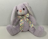 purple lavender white plush bunny rabbit polka dot multi-colored rainbow... - $25.98