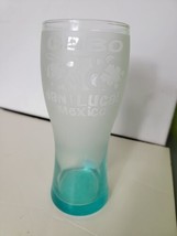 Cabo San Lucas Mexico Frosted Tall Drnking Glass White To Blue Fade - £19.35 GBP