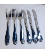 Heritage Mint Safrano Child Youth Fork knife set 6 kids Glossy 18-10 Sta... - $67.80 CAD