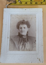 Antique Cabinet Card Photo Young Lady  - £7.80 GBP